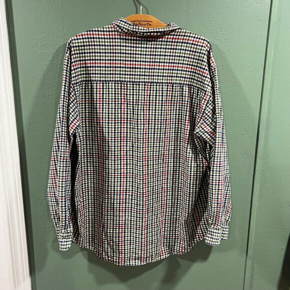 NorthCrest Classic Gingham Check Button Up Shirt Cotton XL Size 18 - Picture 5 of 5